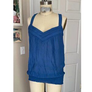 LOVE CULTURE Blue drop waist gauze Crochet back Camisole Tank Slip *MEDIUM*